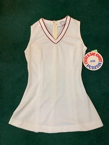 RARE Chrissie Evert Vintage Womens Tennis Dress Small 70s - Picture 1 of 7