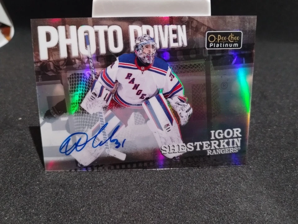 2022-23 O-Pee-Chee Platinum - Photo Driven #PD-4 Igor Shesterkin Auto - Image 1 of 2