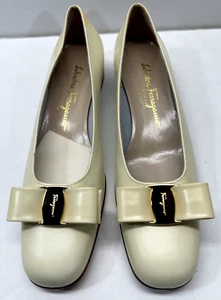 Salvatore Ferragamo Womens Shoes Size 8.5 AA Leather Pumps - Bild 1 von 7