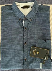 Outpost Makers Herren XL Blau Baumwolle Kurzarm Button-Down Stretch Hemd - Bild 1 von 7