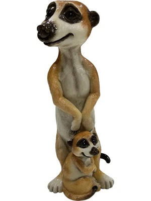 Pets With Personality Meerkat Figurine Collectable Wild Animal with baby 6193 - Image 1 of 4