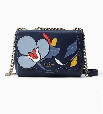 KATE SPADE Briar Lane Floral Emelyn Shoulder Bag Blazer Blue Leather WKRU5827 - Image 1 of 4