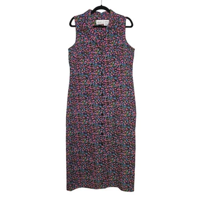 VTG 90s Kathie Lee Maxi Shirt Dress Womens Size 14 Coquette Cottage Floral Boho - Image 1 of 4