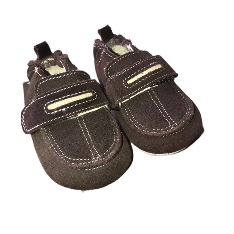 Zapatos Robeez Niños Talla 3-6 meses Marrón Gamuza Mocasines Suela Suave Agarre Foto 1 de 4