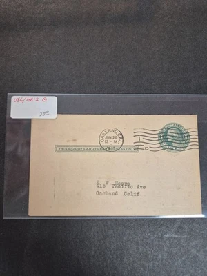 US stamp UY6,  Reply Card Attached. Live Oak Lodge  (JST62 - Image 1 of 4