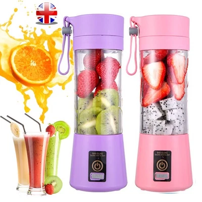 Portable 380ML Mixer Rechargeable USB Juicer Fruit Blender Juicer Shaker Bottle - Image 1 of 4