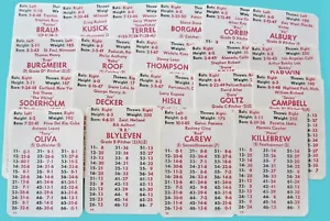 1974 Minnesota Twins APBA Baseball Game 20 Card Team Set Near Mint - Picture 1 of 1