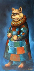 Painting ORIGINAL Oil canvas Modern contemporary Art surrealism by Pronkin CAT4 - Picture 1 of 6