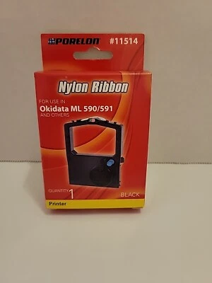 Porelon #11514 Nylon Ribbon for Okidata ML 320/321/390/390+/391+/590 Black - Image 1 of 4