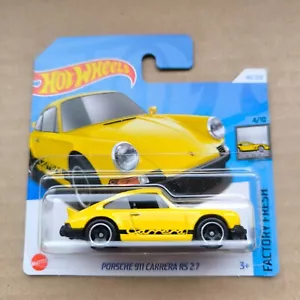 Hot Wheels 2024 HW FACTORY FRESH PORSCHE 911 CARRERA RS 2.7 YELLOW 4/10 - Picture 1 of 1