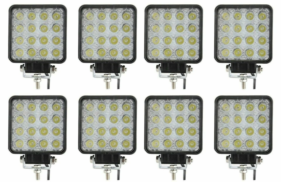 8X 48W LED LUCE FARO 12v 24V LAMPADA LAVORO FARETTO AUTO BARCA CAMION KLW SUV - Immagine 1 di 1