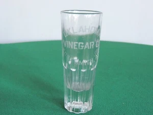 Antikes Glas Oklahoma Vinegar Co. FORT SMITH Arche. Pre-Pro Schnapsglas - Bild 1 von 5