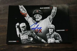 FOTO A COLOR AUTOGRAFIADA CONNOR WONG BOSTON RED SOX - Imagen 1 de 1