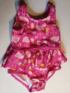 Costume da bagno Carters bambina rosa fenicottero frutta arruffato fiocco vendita al dettaglio $10,99 nuovo - Foto 1 di 6