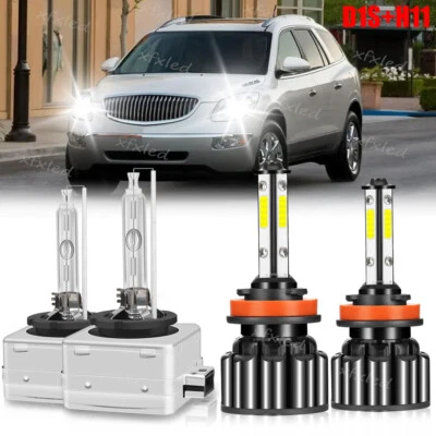 Faro LED HID haz alto/bajo + luz antiniebla 4x bombillas para Buick Enclave 2008-2012 Foto 1 de 4