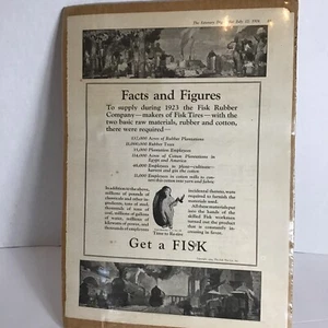 1924 Fisk Tire Sleepy Boy Holding Candle Car Auto Time to ReTire Vintage AD - Picture 1 of 8