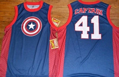 Camiseta deportiva de baloncesto Capitán América de Marvel Comics camiseta sin mangas con licencia Foto 1 de 4
