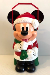 Disney Parks Mickey Mouse Santa Christmas Popcorn Bucket With Handle - Picture 1 of 4