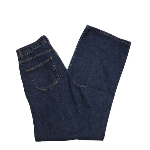 Karen Millen Dark Blue Wide Leg Denim Jeans Uk Women's BNWT 10 W28 L32 CC656