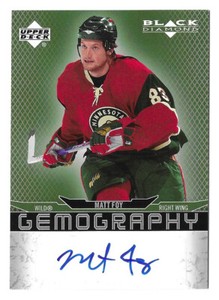 2007-08 UD Black Diamond Matt Foy Gemography Auto (G-FO), Minnesota Wild