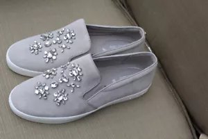 MICHAEL KORS SCHÖNE GRAUE LEDERSCHUHE GR. 9,5 MADE IN CAMBODIA NEUWERTIG - Bild 1 von 11