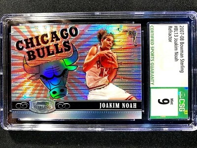 2007-08 Bowman Sterling Box Loader Refractors /50 Joakim Noah CSG 9 дебютант G1541 - Изображение 1 из 2