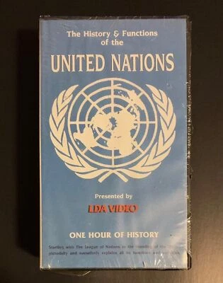 The History & Functions of th United Nations 2 VHS Set Sealed Vintage Foto 1 de 3