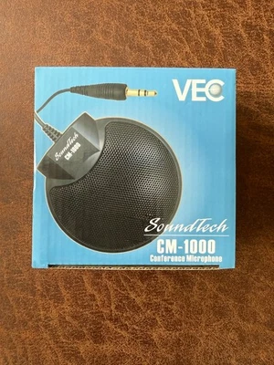 Sound Tech CM-1000 3.5mm Table Top Conference Meeting Microphone Black VEC - Image 1 of 4