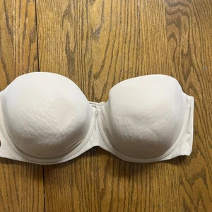 46DDD Cacique Lightly Lined Multi-way Strapless Underwire Bra Beige no straps - Picture 1 of 8