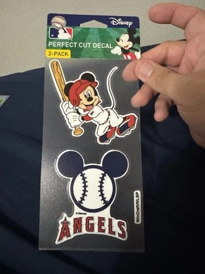 Los Angeles Angels 2 Pack Mickey Mouse Decal Set 4x4 Each MLB LICENSED - Image 1 of 2