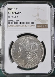 1888-S Morgan Dollar NGC Certified AU Details (Cleaned) - Picture 1 of 2