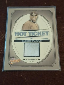 ALBERT PUJOLS GAME USED GENUINE CERTIFIED AUTHENTIC BASEBALL JERSEY CARD - Picture 1 of 2