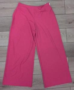 Pantalones para dormir Athleta rosa brillante cuerda pierna ancha tejido gofre talla grande nuevos con etiquetas - Imagen 1 de 6