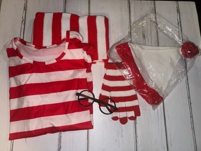 DISFRAZ WALDO UNISEX GUANTES GAFAS MEDIAS Niños Talla Grande Nuevo Foto 1 de 4