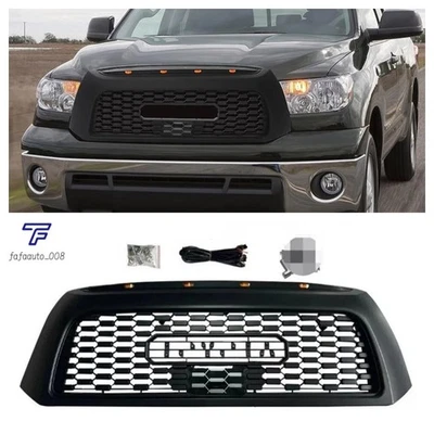 Grille For 2007-2009 Tundra Honeycomb Grill Matte Black W/4 LEDs & Sensor Cover Foto 1 de 4