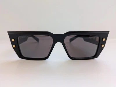 Gafas de sol Balmain B-VI rectangulares nuevas con etiquetas negro dorado remache logotipo auténtico Japón 54 Foto 1 de 4