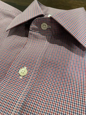 Brooks Brothers Shirt, Red White Blue, Non-Iron 15-33 Milano Fit - Image 1 of 3