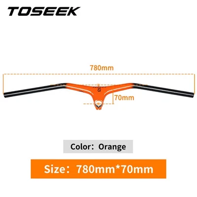 Mountain Bike Handlebars with Stem -10Degree Carbon Integrated Handlebar 780mm - Image 1 of 4