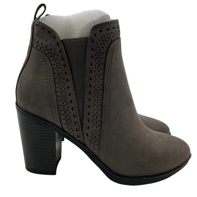 MIA NUEVO Botín Gris Sutton Chelsea Tacón Talla 6 Pull On Puntera Almendra Foto 1 de 4