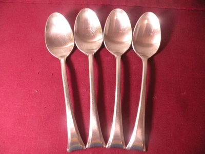 Set of 4 Place Oval Soup Spoons Gorham Theme II 18/8 Stainless Steel 6 3/4" - Image 1 of 4