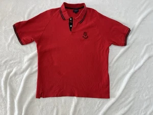 Seltenes Burberry Golf Poloshirt Rot St Andrews Links Logo Größe L - Bild 1 von 13