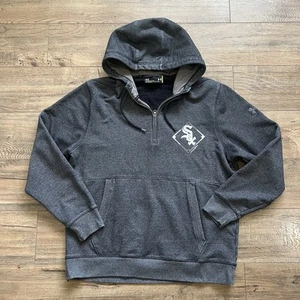 Chicago White Sox Under Armour Hooded Sweatshirt 1/4 Zip Size Large Threadborne - Picture 1 of 6