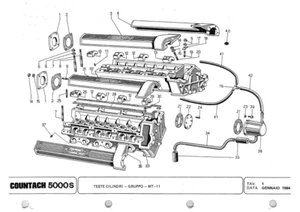 Lamborghini Countach 5000S Engine parts manual in pdf (rare) - Picture 1 of 3