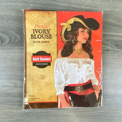 Blusa Pirata Marfil Adulto Disfraz Estándar Halloween Medieval Juegos con disfraces Vestir Foto 1 de 4