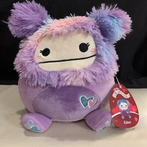 Squishmallows 8" EDEN the Bigfoot Plush Toy Valentine's Day 2024, Hearts, NEW - Picture 1 of 5