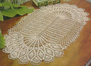 Ph.D. Oval Centerpiece Doily Crochet Pattern INSTRUCTION pages - Picture 1 of 1