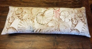 Pottery Barn Seashell Lumbar Goose Down Pillow 14x36 - Picture 1 of 5
