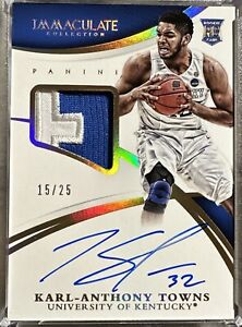 2015-16 Immaculate “1/1” Karl Anthony Towns 15/25 Rookie RPA Auto RC W/#32 *READ