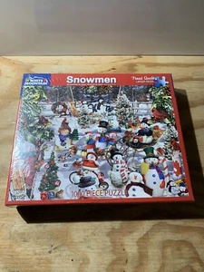 White Mountain - Schneemänner Puzzle von Lori Schory - 1000 Teile - Brandneu - Versiegelt - Bild 1 von 3