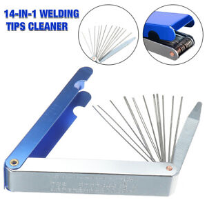 14 in 1 Welding Torch Nozzle Tip Cleaner Tool for Welder Soldering Oxy Acetylene